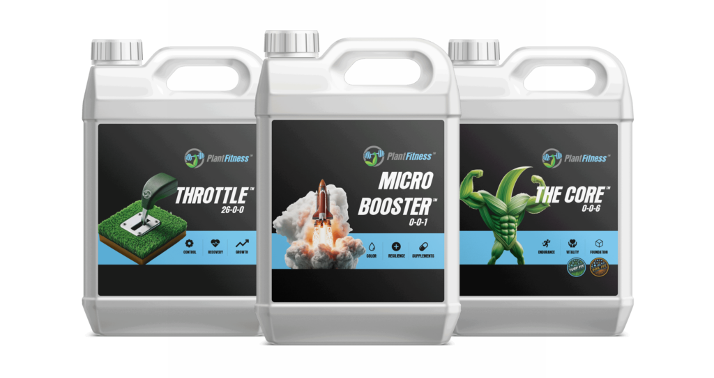 Three Plantfitness Products. Throttle, Microbooster and The Core.